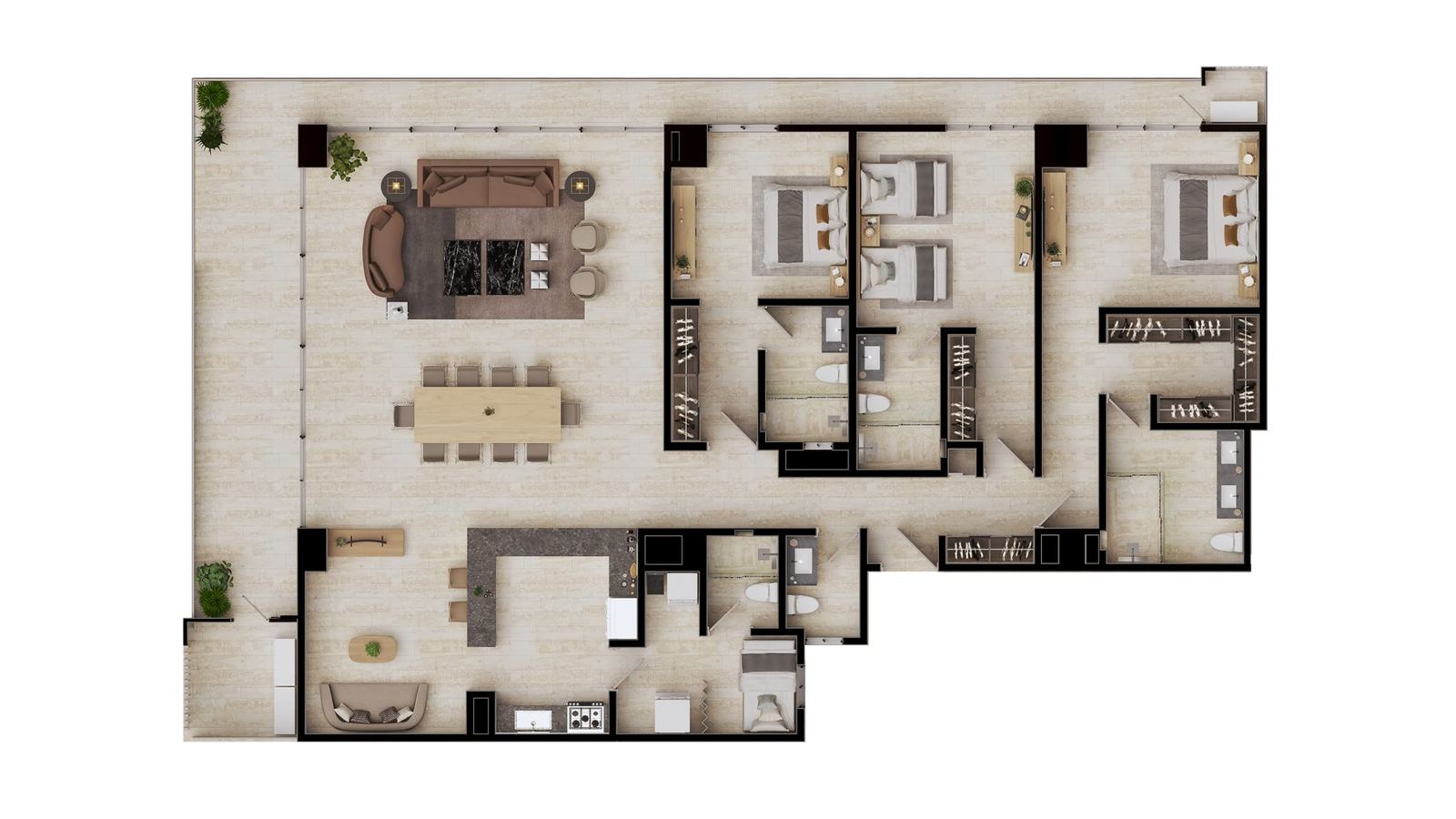 Plano de Penthouse en Cuore Residencial